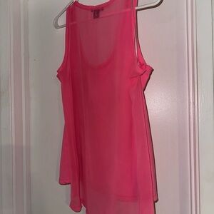 H&M Bright Pink Sheer Tank Top